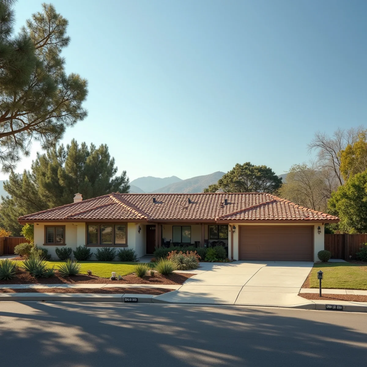 Fire Mountain ranch-style Oceanside home with a tile roof.