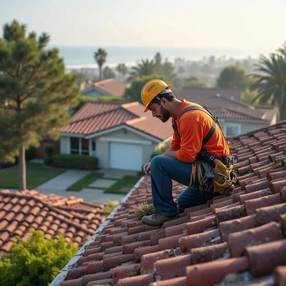 Loma Alta area established Oceanside homes with tile roofs.