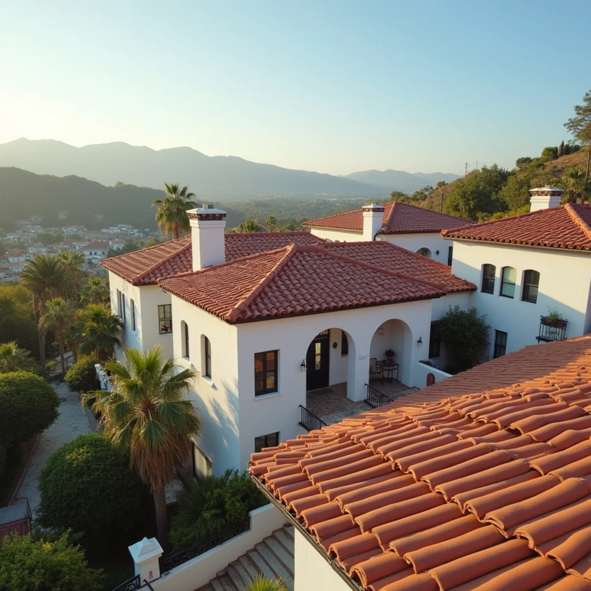 Ocean Hills Mediterranean-style homes with tile roofs.